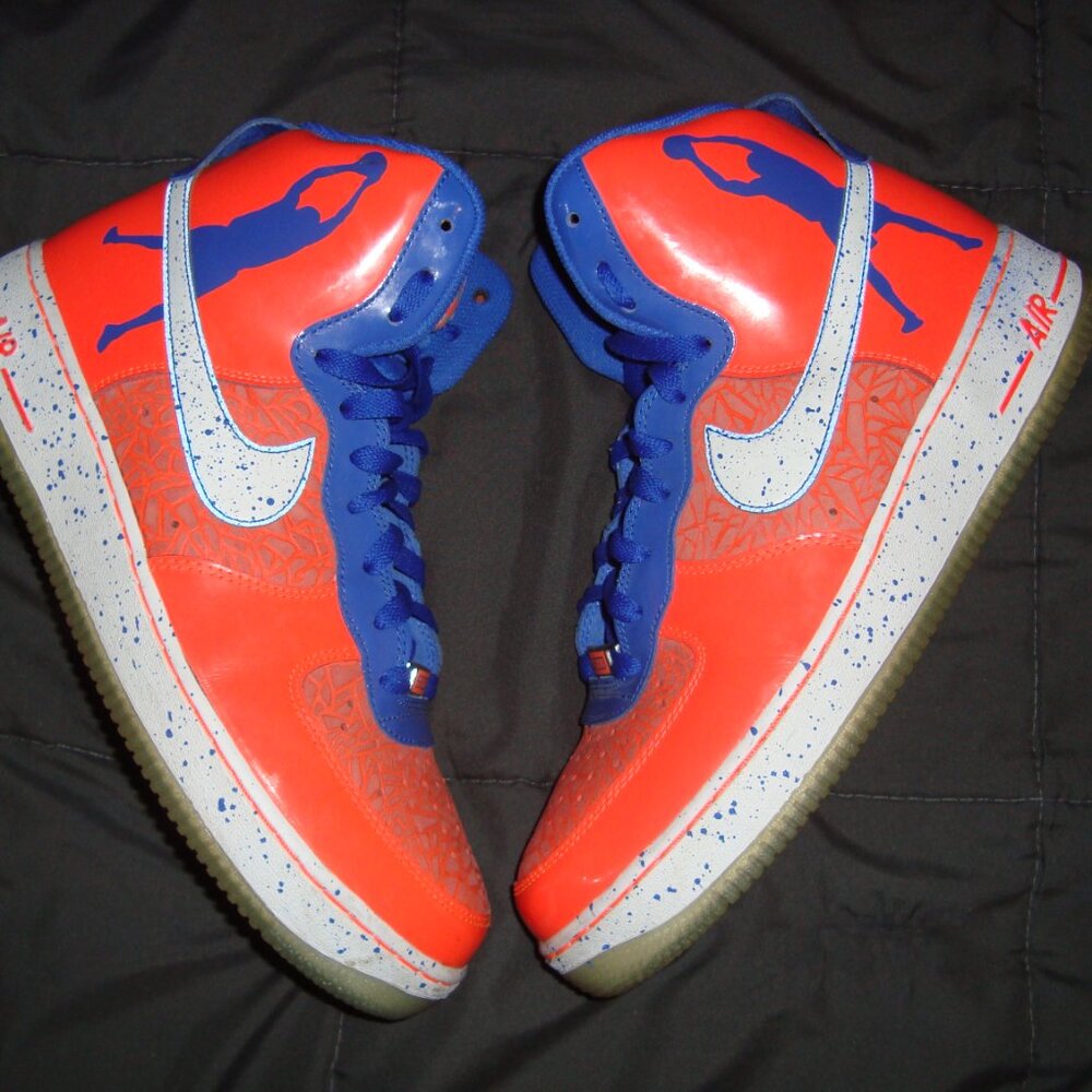Nike Air Force 1 High Sheed CMFT Premium RW QS Sz 9.5 Pre-Owned NO BOX NY Knicks - Picture 7 of 13